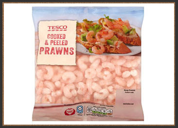Cooked and peeled prawns